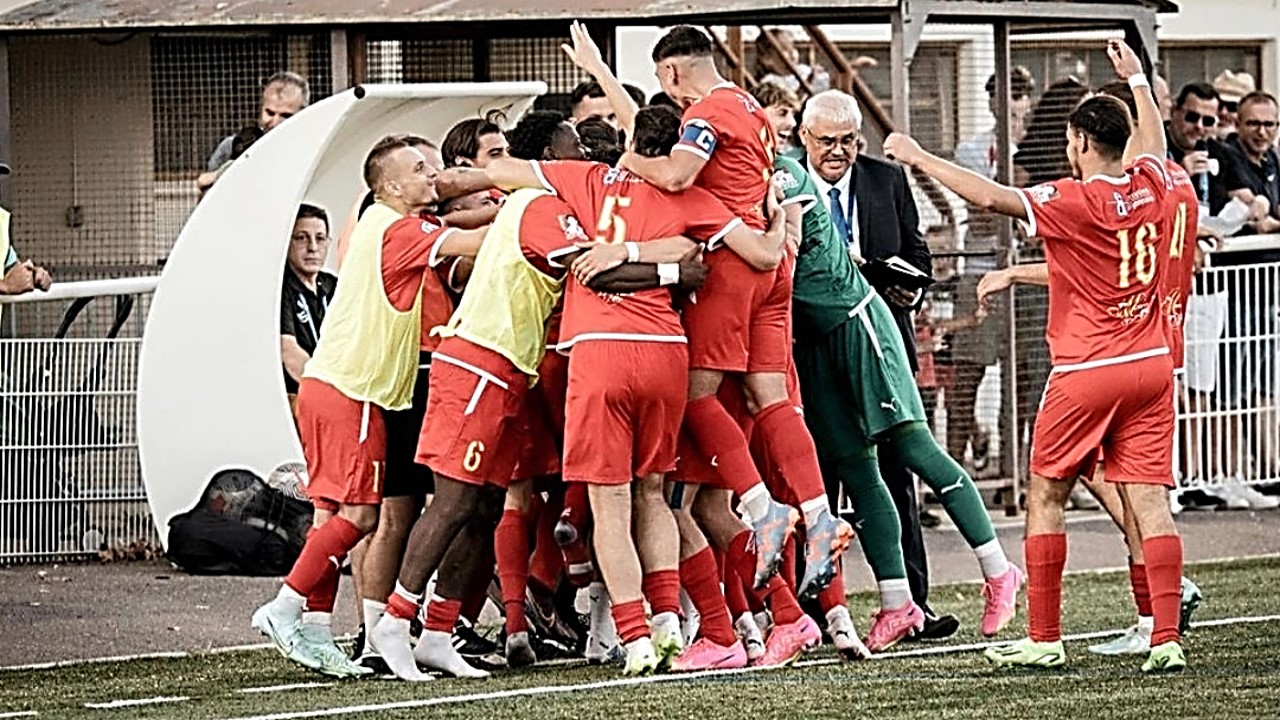 Fanion Dijon ASPTT France - En Tissu Multicolore, Neuf, Pour Supporter L'équipe